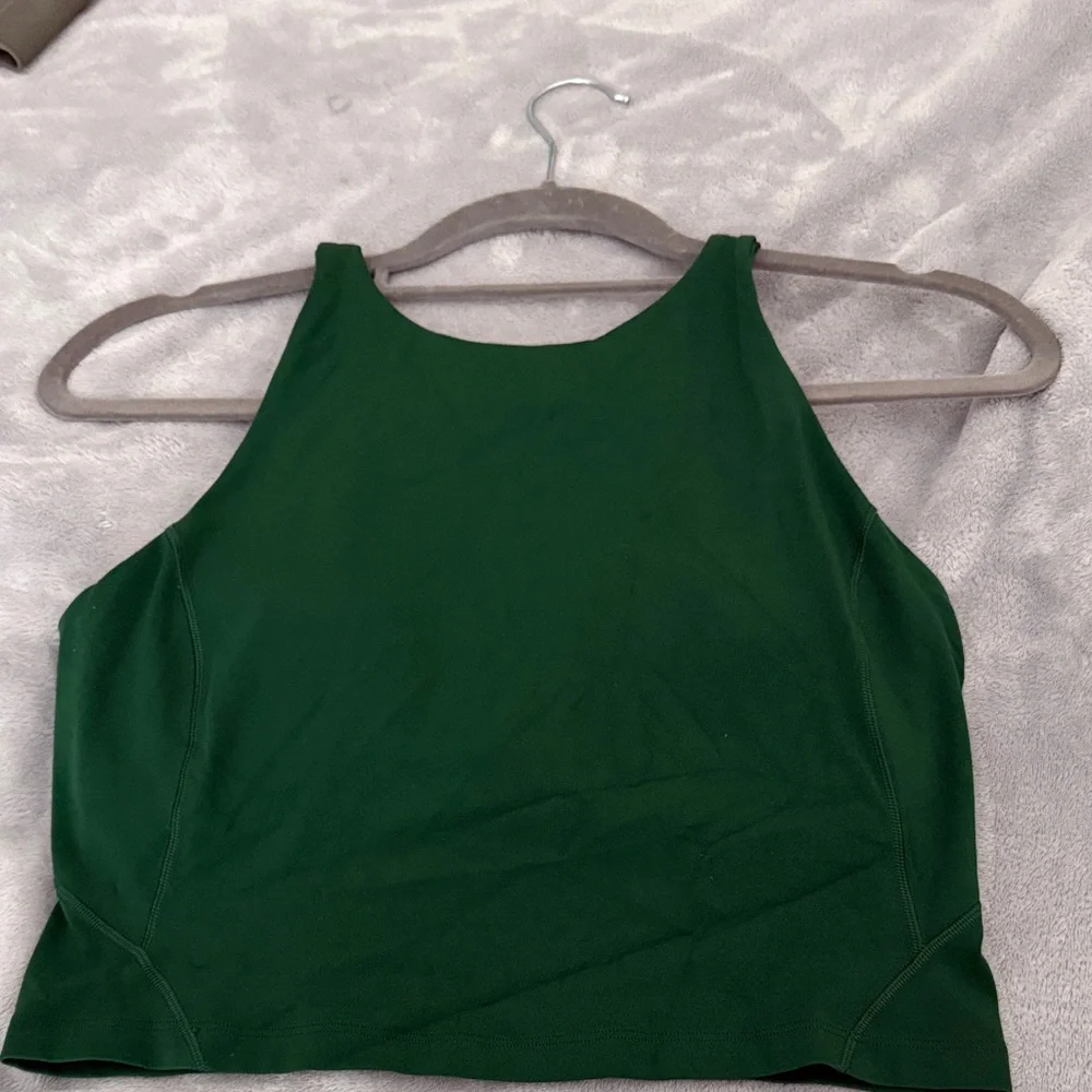 lululemon athletica Align High Neck Dark Green Tank Top - Picture 2 of 3